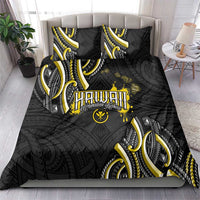 Traditional Art Hawaiian Kakau Tattoos Bedding Set Yellow Color - Polynesian Pride