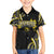 Traditional Art Hawaiian Kakau Tattoos Family Matching Long Sleeve Bodycon Dress and Hawaiian Shirt Yellow Color - Polynesian Pride