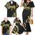 Traditional Art Hawaiian Kakau Tattoos Family Matching Mermaid Dress and Hawaiian Shirt Yellow Color - Polynesian Pride