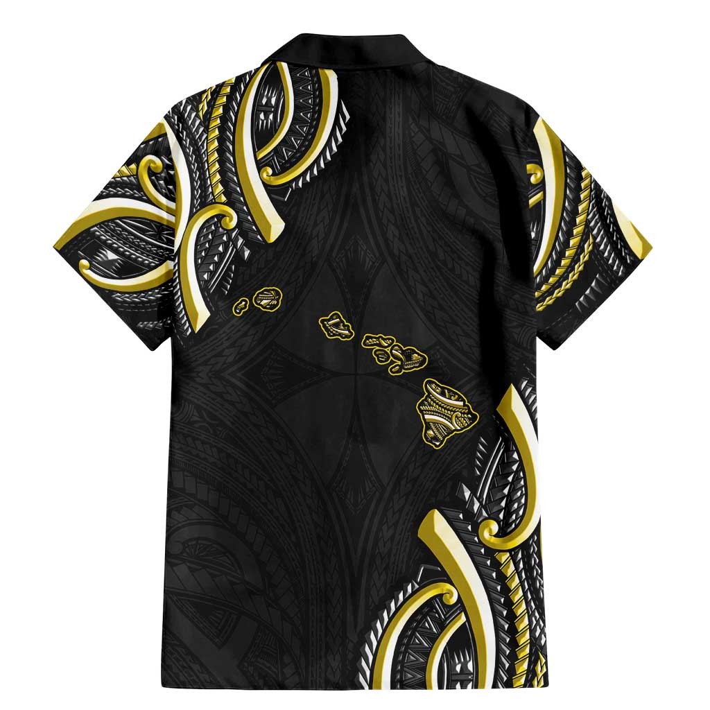 Traditional Art Hawaiian Kakau Tattoos Family Matching Mermaid Dress and Hawaiian Shirt Yellow Color LT03 - Polynesian Pride