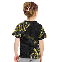 Traditional Art Hawaiian Kakau Tattoos Kid T Shirt Yellow Color - Polynesian Pride