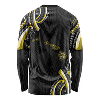Traditional Art Hawaiian Kakau Tattoos Long Sleeve Shirt Yellow Color - Polynesian Pride