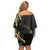 Traditional Art Hawaiian Kakau Tattoos Off Shoulder Short Dress Yellow Color - Polynesian Pride