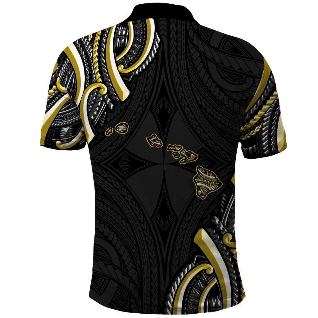 Traditional Art Hawaiian Kakau Tattoos Polo Shirt Yellow Color - Polynesian Pride