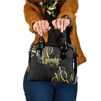 Traditional Art Hawaiian Kakau Tattoos Shoulder Handbag Yellow Color - Polynesian Pride