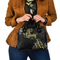 Traditional Art Hawaiian Kakau Tattoos Shoulder Handbag Yellow Color - Polynesian Pride