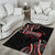 Traditional Art Hawaiian Kakau Tattoos Area Rug Red Color - Polynesian Pride
