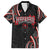 Traditional Art Hawaiian Kakau Tattoos Family Matching Long Sleeve Bodycon Dress and Hawaiian Shirt Red Color - Polynesian Pride