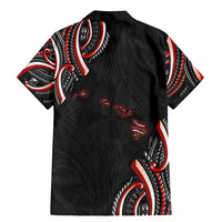 Traditional Art Hawaiian Kakau Tattoos Family Matching Mermaid Dress and Hawaiian Shirt Red Color LT03 - Polynesian Pride