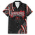Traditional Art Hawaiian Kakau Tattoos Family Matching Short Sleeve Bodycon Dress and Hawaiian Shirt Red Color - Polynesian Pride