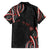 Traditional Art Hawaiian Kakau Tattoos Family Matching Short Sleeve Bodycon Dress and Hawaiian Shirt Red Color - Polynesian Pride