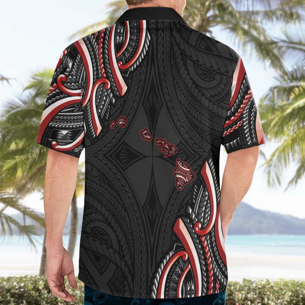 Traditional Art Hawaiian Kakau Tattoos Hawaiian Shirt Red Color - Polynesian Pride
