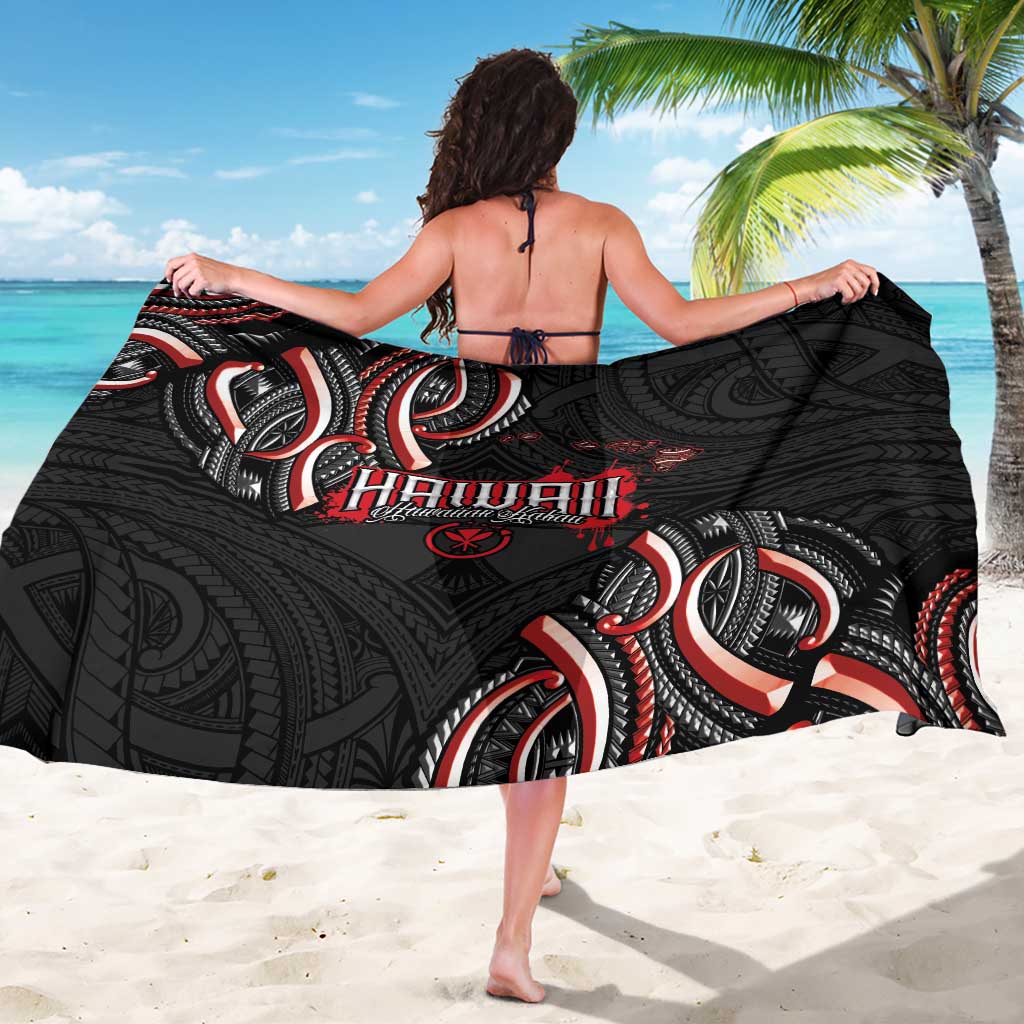 Traditional Art Hawaiian Kakau Tattoos Sarong Red Color - Polynesian Pride