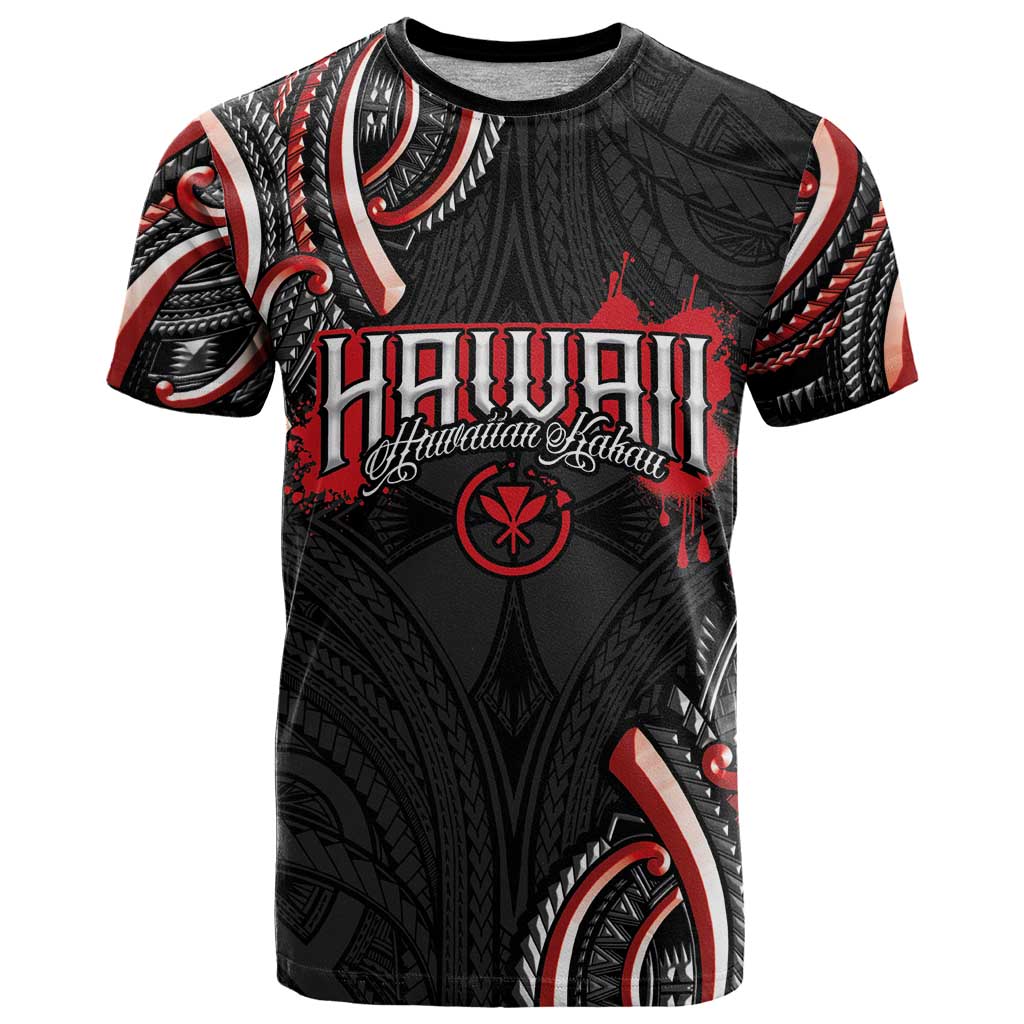 Traditional Art Hawaiian Kakau Tattoos T Shirt Red Color - Polynesian Pride