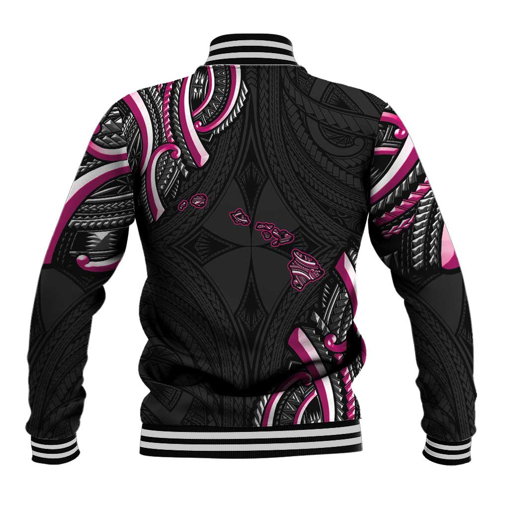 Traditional Art Hawaiian Kakau Tattoos Baseball Jacket Pink Color - Polynesian Pride