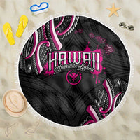 Traditional Art Hawaiian Kakau Tattoos Beach Blanket Pink Color - Polynesian Pride