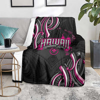Traditional Art Hawaiian Kakau Tattoos Blanket Pink Color - Polynesian Pride