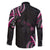 Traditional Art Hawaiian Kakau Tattoos Family Matching Long Sleeve Bodycon Dress and Hawaiian Shirt Pink Color - Polynesian Pride
