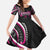 Traditional Art Hawaiian Kakau Tattoos Family Matching Tank Maxi Dress and Hawaiian Shirt Pink Color - Polynesian Pride