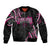 Traditional Art Hawaiian Kakau Tattoos Sleeve Zip Bomber Jacket Pink Color - Polynesian Pride