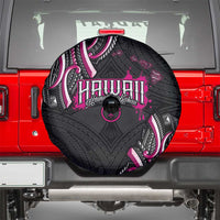 Traditional Art Hawaiian Kakau Tattoos Spare Tire Cover Pink Color - Polynesian Pride