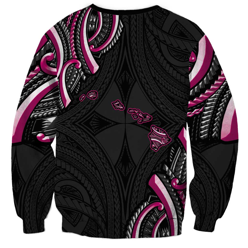 Traditional Art Hawaiian Kakau Tattoos Sweatshirt Pink Color - Polynesian Pride
