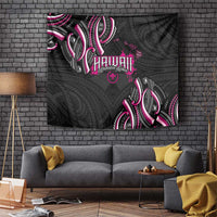 Traditional Art Hawaiian Kakau Tattoos Tapestry Pink Color - Polynesian Pride
