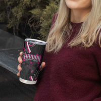 Traditional Art Hawaiian Kakau Tattoos Tumbler Cup Pink Color - Polynesian Pride