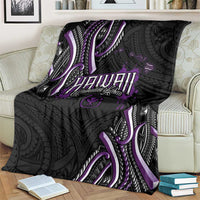 Traditional Art Hawaiian Kakau Tattoos Blanket Purple Color - Polynesian Pride