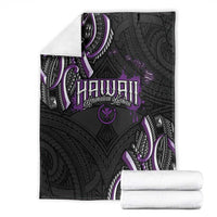 Traditional Art Hawaiian Kakau Tattoos Blanket Purple Color - Polynesian Pride