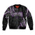 Traditional Art Hawaiian Kakau Tattoos Bomber Jacket Purple Color - Polynesian Pride