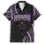 Traditional Art Hawaiian Kakau Tattoos Family Matching Short Sleeve Bodycon Dress and Hawaiian Shirt Purple Color - Polynesian Pride