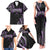 Traditional Art Hawaiian Kakau Tattoos Family Matching Tank Maxi Dress and Hawaiian Shirt Purple Color - Polynesian Pride