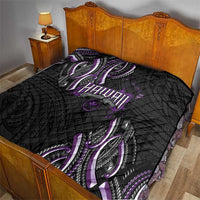 Traditional Art Hawaiian Kakau Tattoos Quilt Purple Color - Polynesian Pride