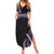 Traditional Art Hawaiian Kakau Tattoos Summer Maxi Dress Purple Color - Polynesian Pride