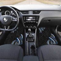 Traditional Art Hawaiian Kakau Tattoos Car Mats Blue Color - Polynesian Pride