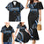 Traditional Art Hawaiian Kakau Tattoos Family Matching Mermaid Dress and Hawaiian Shirt Blue Color - Polynesian Pride