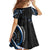 Traditional Art Hawaiian Kakau Tattoos Family Matching Tank Maxi Dress and Hawaiian Shirt Blue Color - Polynesian Pride