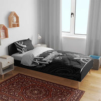 Traditional Art Hawaiian Kakau Tattoos Bedding Set White - Polynesian Pride