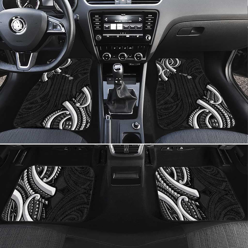 Traditional Art Hawaiian Kakau Tattoos Car Mats White - Polynesian Pride