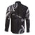Traditional Art Hawaiian Kakau Tattoos Family Matching Long Sleeve Bodycon Dress and Hawaiian Shirt White - Polynesian Pride