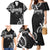 Traditional Art Hawaiian Kakau Tattoos Family Matching Mermaid Dress and Hawaiian Shirt White - Polynesian Pride