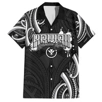 Traditional Art Hawaiian Kakau Tattoos Family Matching Off Shoulder Maxi Dress and Hawaiian Shirt White LT03 Dad's Shirt - Short Sleeve White - Polynesian Pride