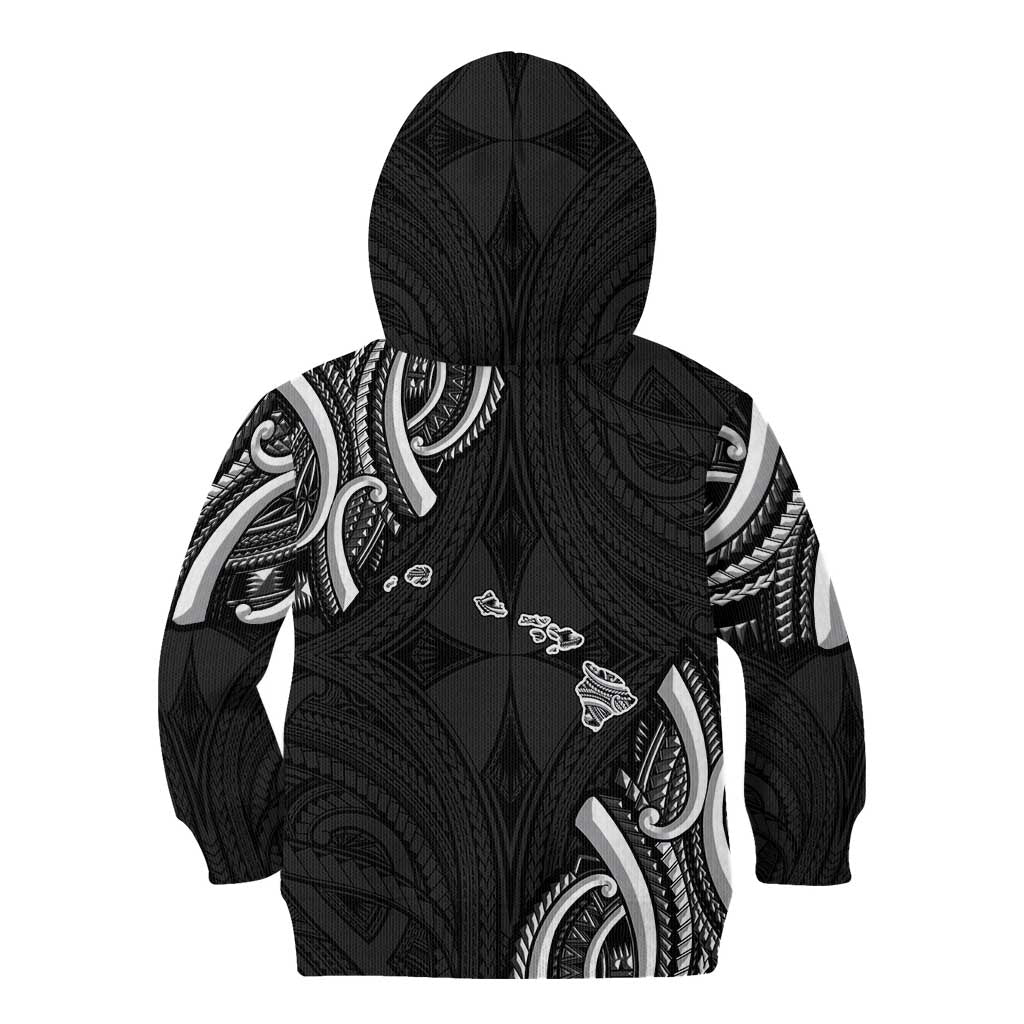 Traditional Art Hawaiian Kakau Tattoos Kid Hoodie White - Polynesian Pride
