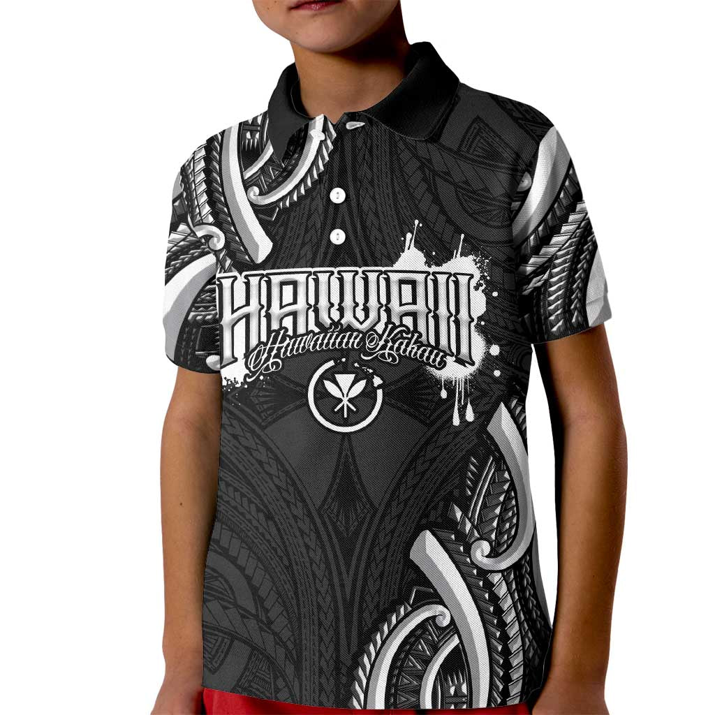 Traditional Art Hawaiian Kakau Tattoos Kid Polo Shirt White LT03 Kid White - Polynesian Pride
