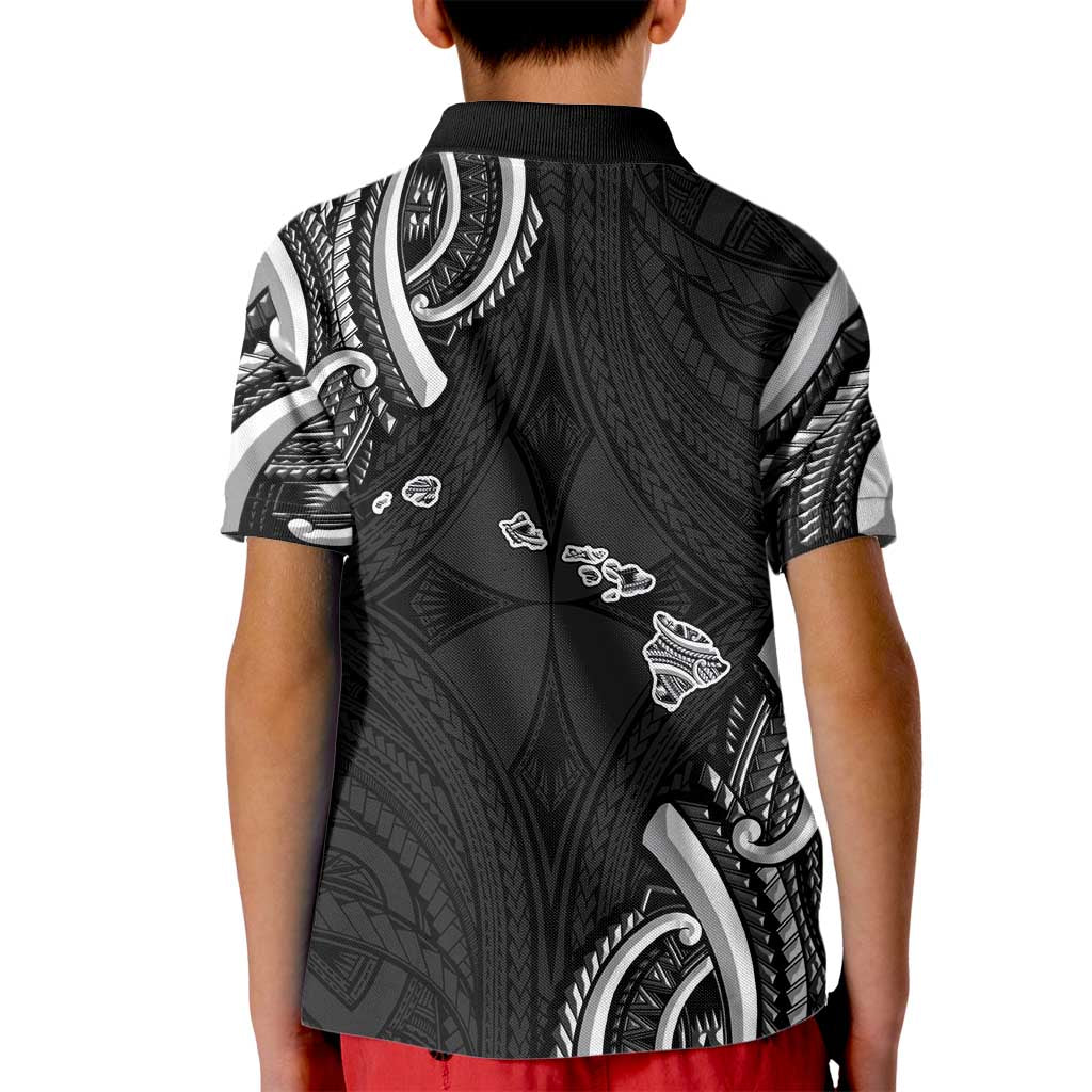 Traditional Art Hawaiian Kakau Tattoos Kid Polo Shirt White LT03 - Polynesian Pride