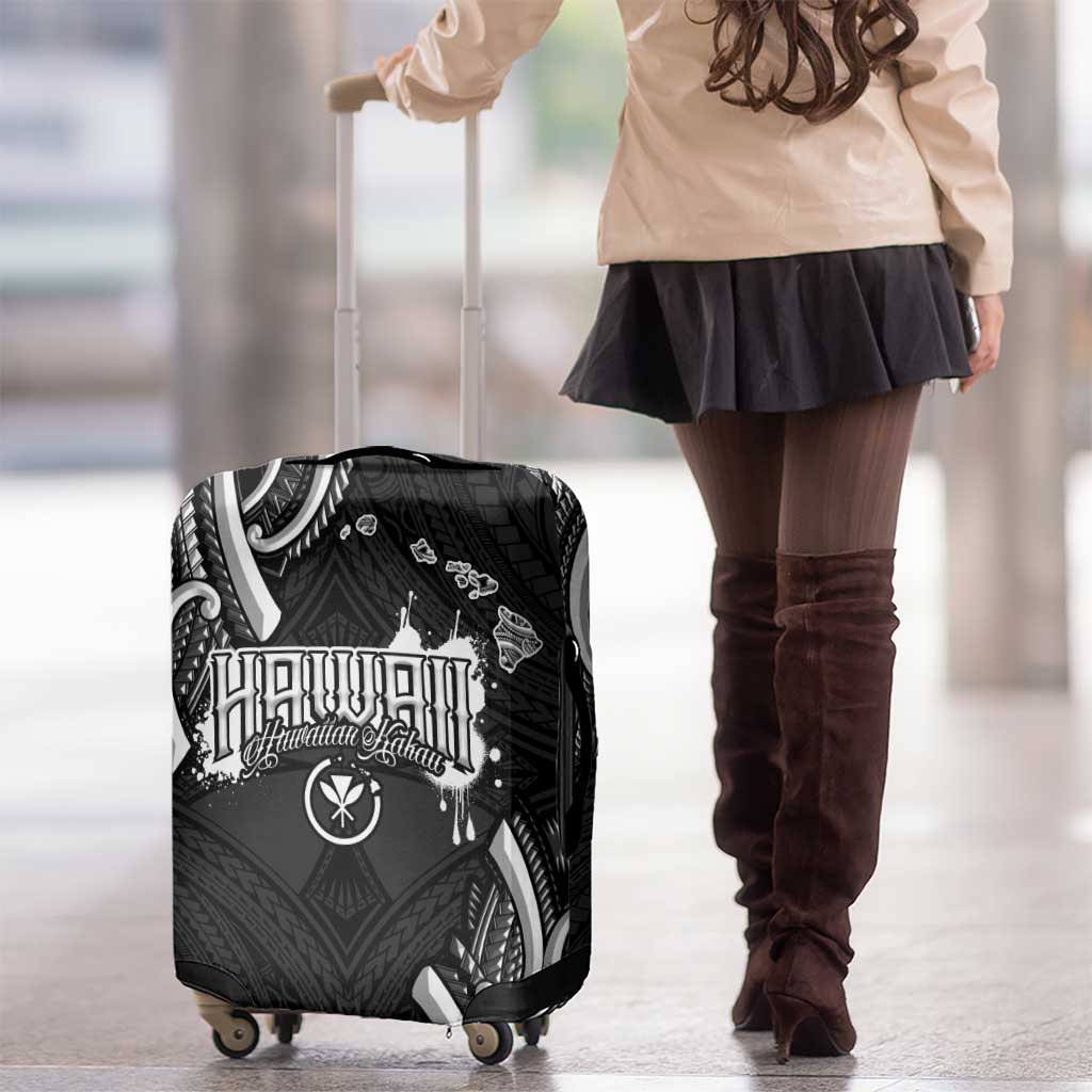 Traditional Art Hawaiian Kakau Tattoos Luggage Cover White - Polynesian Pride