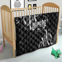 Traditional Art Hawaiian Kakau Tattoos Quilt White - Polynesian Pride