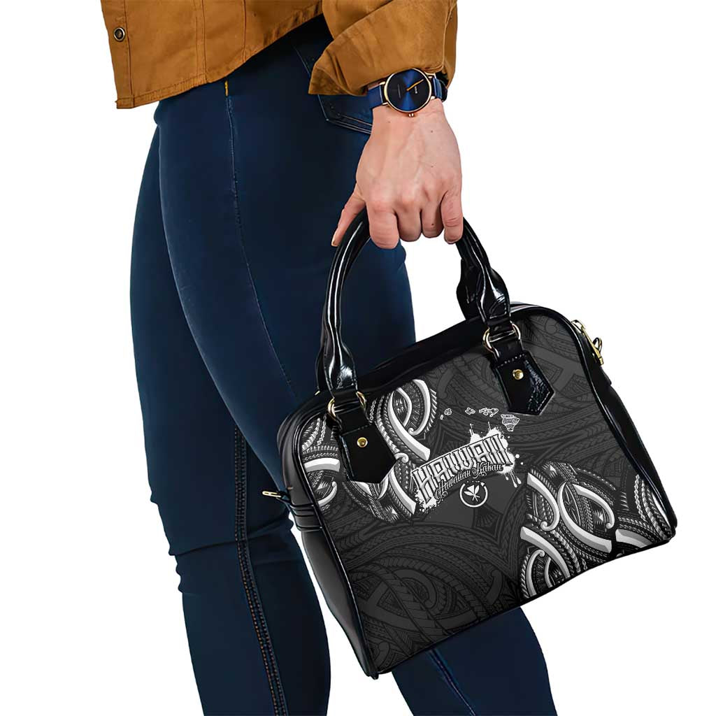 Traditional Art Hawaiian Kakau Tattoos Shoulder Handbag White - Polynesian Pride