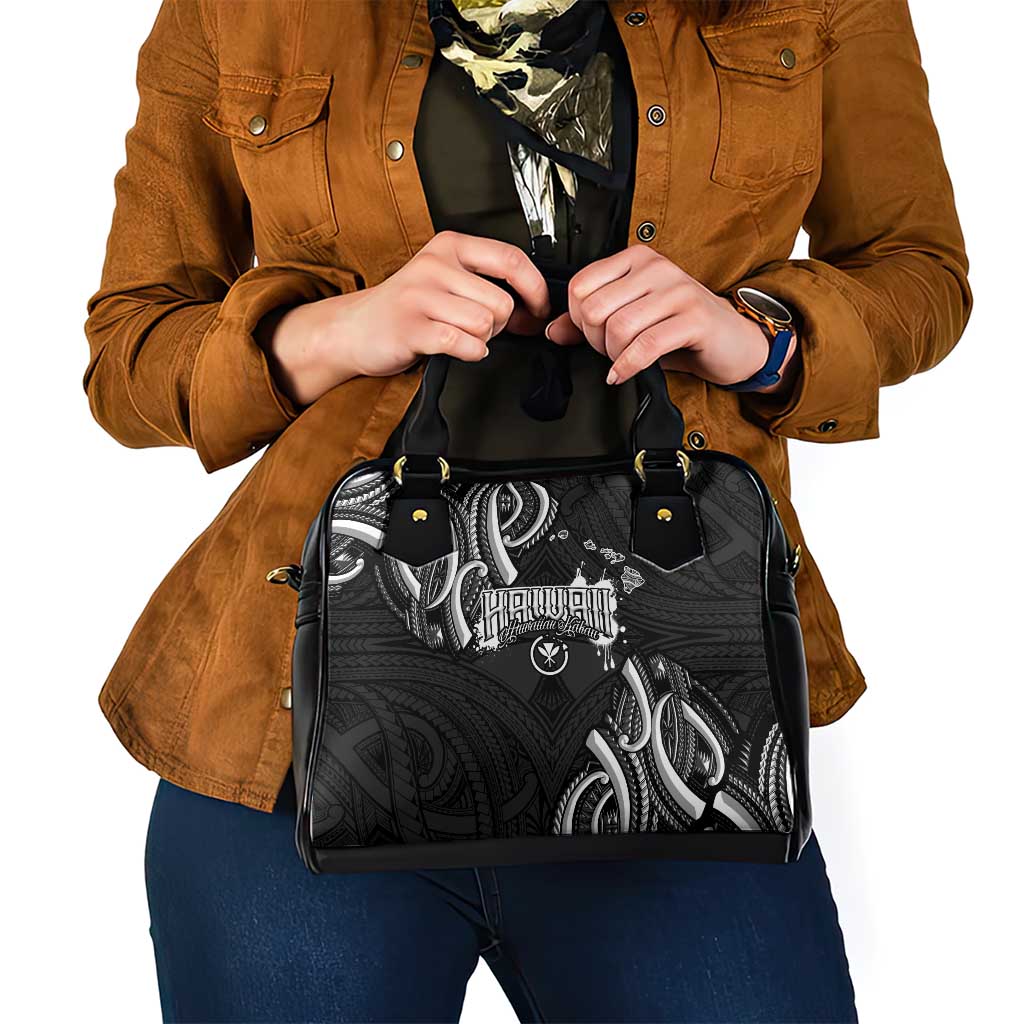 Traditional Art Hawaiian Kakau Tattoos Shoulder Handbag White - Polynesian Pride